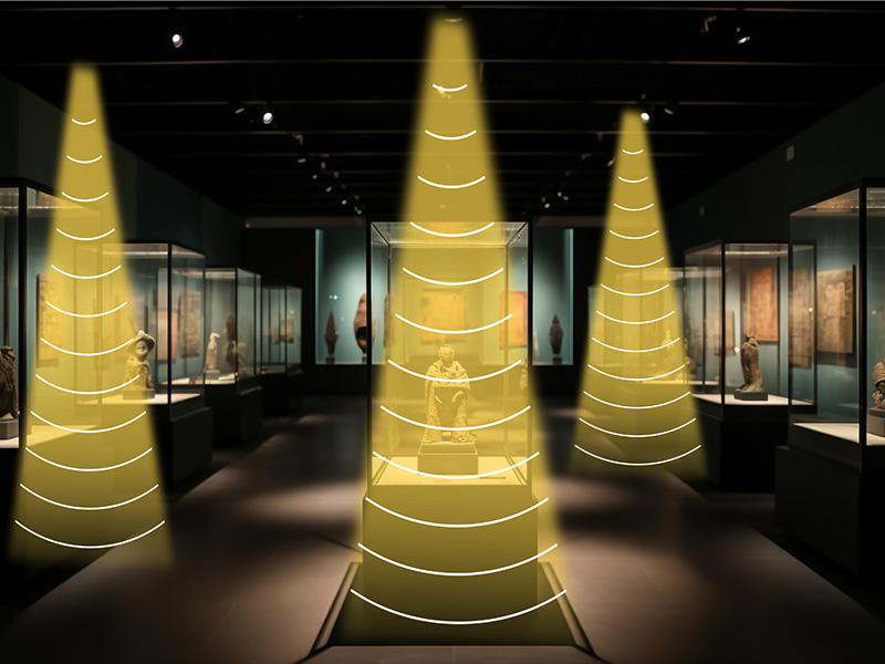 展覽館、博物館、畫廊、展廳等場景使用定向音箱